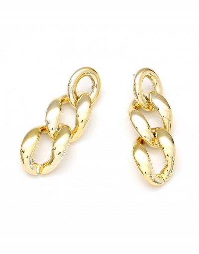 Replica  Retro Pure Color Hollowed Out Chain Earrings #800192 $6.83 USD for Wholesale