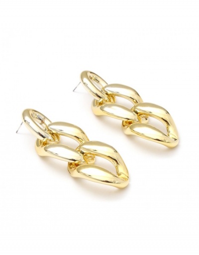 Replica  Retro Pure Color Hollowed Out Chain Earrings #800192 $6.83 USD for Wholesale