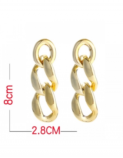 Replica  Retro Pure Color Hollowed Out Chain Earrings #800192 $6.83 USD for Wholesale