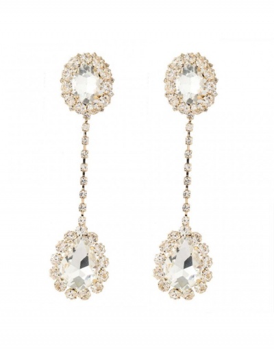 Replica  Fashion Rhinestone Tassel Drop Earrings #800198 $9.10 USD for Wholesale