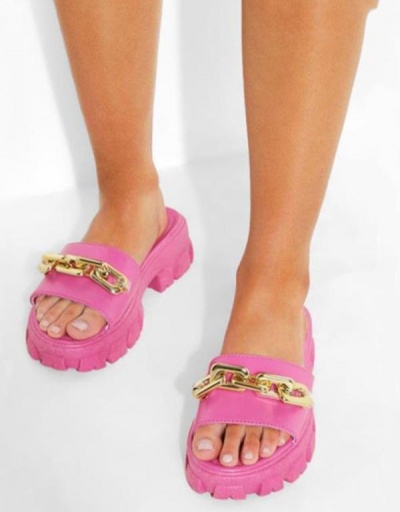 Latest Style Simple Round Toe Beach Slide Slippers #800199 $24.21 USD, Wholesale Fashion Slippers