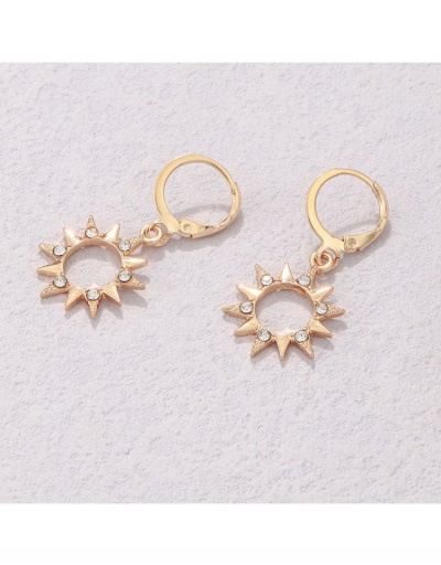 Replica 2022 Fashion Sun Hollowed-out Diamonds Earrings #800200 $7.87 USD for Wholesale