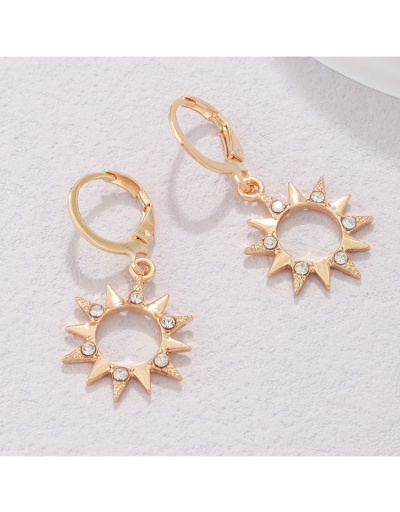 Replica 2022 Fashion Sun Hollowed-out Diamonds Earrings #800200 $7.87 USD for Wholesale