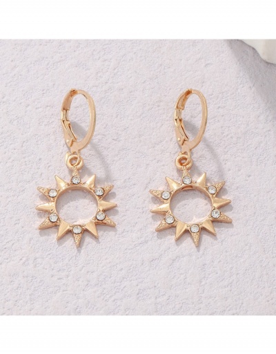 Replica 2022 Fashion Sun Hollowed-out Diamonds Earrings #800200 $7.87 USD for Wholesale