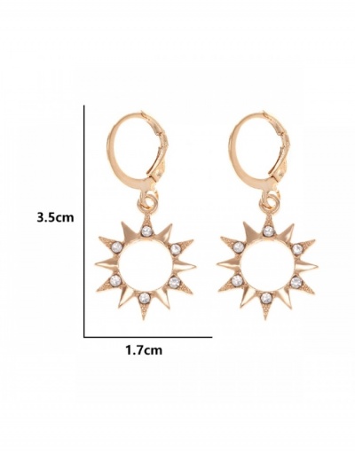 Replica 2022 Fashion Sun Hollowed-out Diamonds Earrings #800200 $7.87 USD for Wholesale