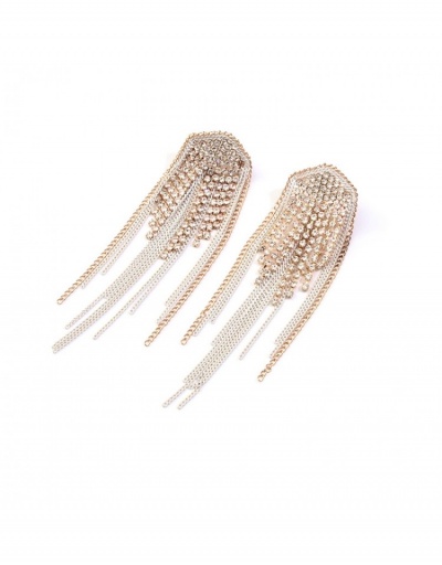 Replica Ladies Latest  Rhinestone Chain Tassels Party Earrings #800205 $9.69 USD for Wholesale