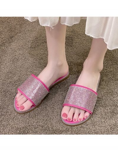 Replica Rhinestone  Casual Outdoor Indoor Slide Slippers #800206 $15.80 USD for Wholesale