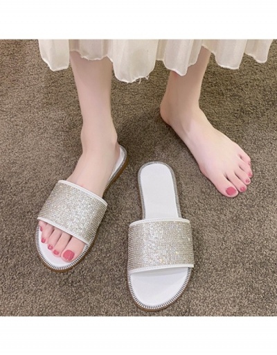 Replica Rhinestone  Casual Outdoor Indoor Slide Slippers #800206 $15.80 USD for Wholesale