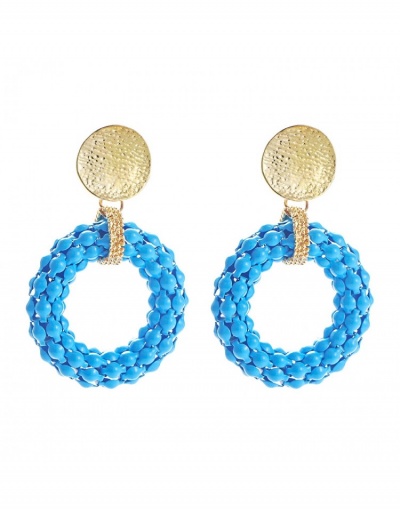 Replica Round Beads Retro Earrings For Ladies #800207 $7.21 USD for Wholesale