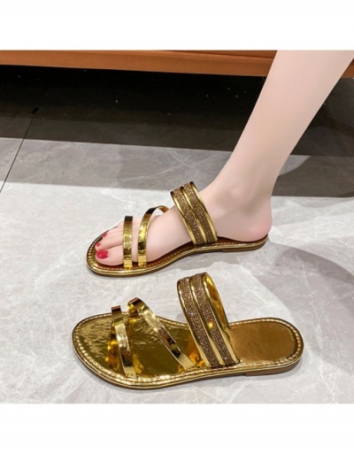 Replica Latest Fashion Solid Rhinestone Slippers For Women #800208 $15.76 USD for Wholesale