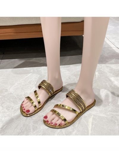 Replica Latest Fashion Solid Rhinestone Slippers For Women #800208 $15.76 USD for Wholesale