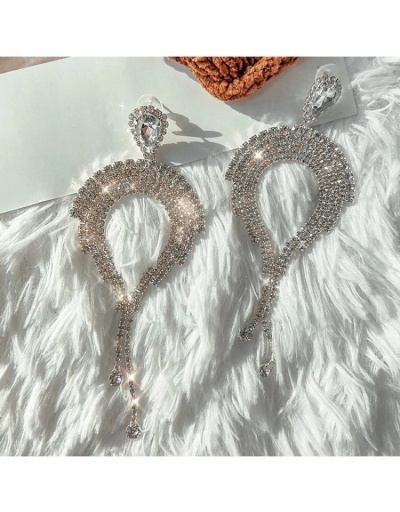 Replica  Exaggerated Shiny Full Rhinestone Earrings #800209 $11.51 USD for Wholesale