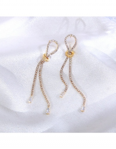 Replica New Fashion Rhinestone  Tassels Earrings For Ladies #800213 $5.75 USD for Wholesale