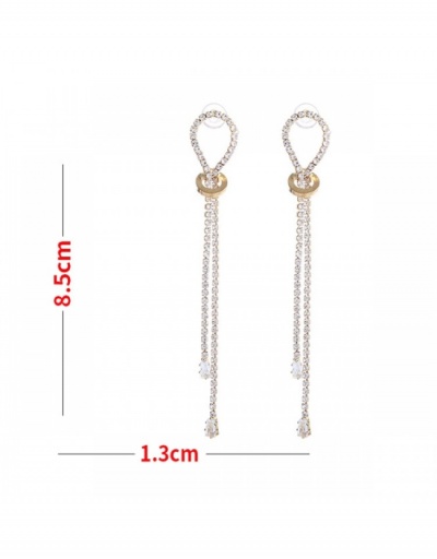 Replica New Fashion Rhinestone  Tassels Earrings For Ladies #800213 $5.75 USD for Wholesale