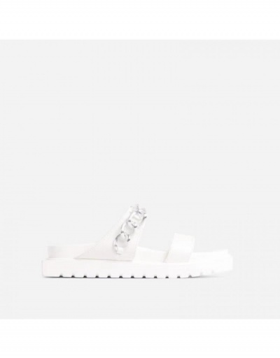 Replica  Outwear Women's Chain Square Toe Platform Slippers #800214 $22.23 USD for Wholesale