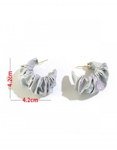 Replica Designer Ruched C-Shape Ladies Retro Earrings #800217 $7.85 USD for Wholesale