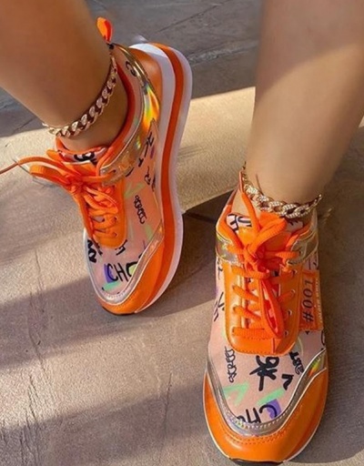 Replica Casual Lace Up Sneakers For Girls #800218 $33.91 USD for Wholesale