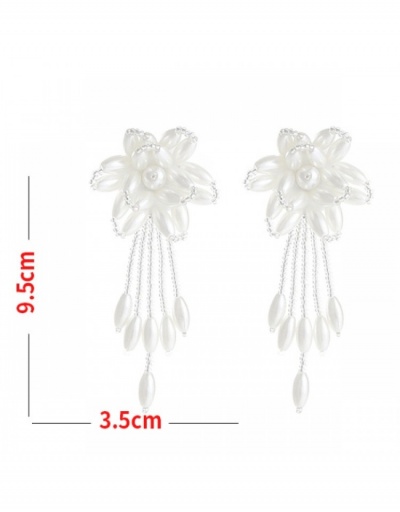 Replica Wedding Flower  Faux Pearl   Tassels Ladies Earrings #800219 $8.45 USD for Wholesale