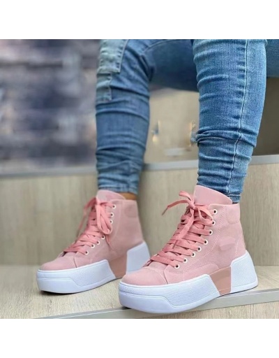  Women's Canvas Sports Lace-up Platform Sneaker #800222 $30.35 USD, Wholesale Fashion Sneaker