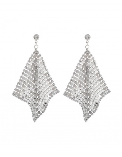 Replica New Designer  Rhombus  Rhinestone Ladies Earrings #800225 $8.13 USD for Wholesale