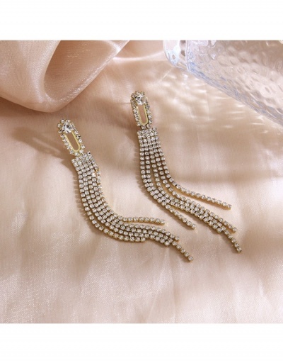 Replica Retro Ladies  Rhinestone Tassels Earrings  #800229 $6.68 USD for Wholesale