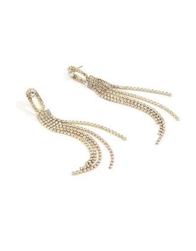 Replica Retro Ladies  Rhinestone Tassels Earrings  #800229 $6.68 USD for Wholesale