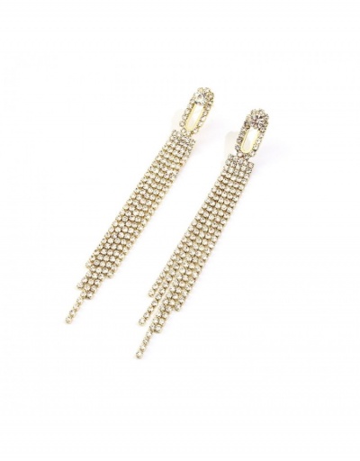 Replica Retro Ladies  Rhinestone Tassels Earrings  #800229 $6.68 USD for Wholesale