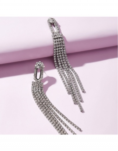 Replica Retro Ladies  Rhinestone Tassels Earrings  #800229 $6.68 USD for Wholesale