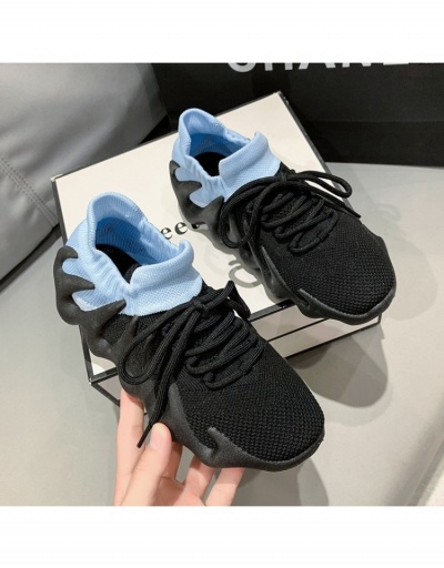 Sports Casual Contrast Color  Lace Up Unisex Sneakers #800230 $20.41 USD, Wholesale Fashion Sneaker