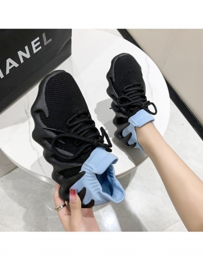 Replica Sports Casual Contrast Color  Lace Up Unisex Sneakers #800230 $20.41 USD for Wholesale