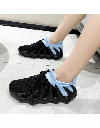 Replica Sports Casual Contrast Color  Lace Up Unisex Sneakers #800230 $20.41 USD for Wholesale