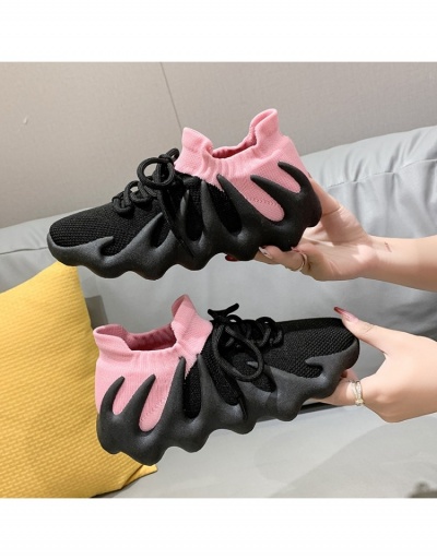 Replica Sports Casual Contrast Color  Lace Up Unisex Sneakers #800230 $20.41 USD for Wholesale