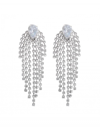 Replica  Rhinestone Tassels Earrings For Women #800231 $8.45 USD for Wholesale