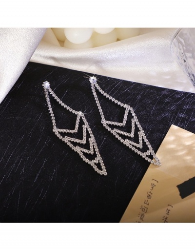 Replica  Rhinestone Hollowed Out Geometric Earrings #800237 $8.78 USD for Wholesale