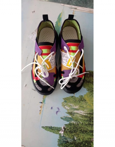 Replica Outdoor Contrast Color Bandage Running Shoes #800238 $35.81 USD for Wholesale