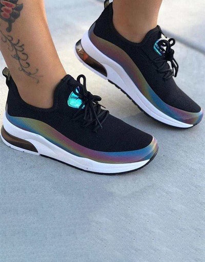 Replica Casual Breathable Contrast Color Sneaker Women  #800239 $20.60 USD for Wholesale