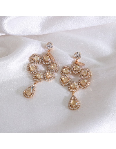 Replica  Crystal Rhinestone Retro Pendant Party Earrings #800241 $12.43 USD for Wholesale