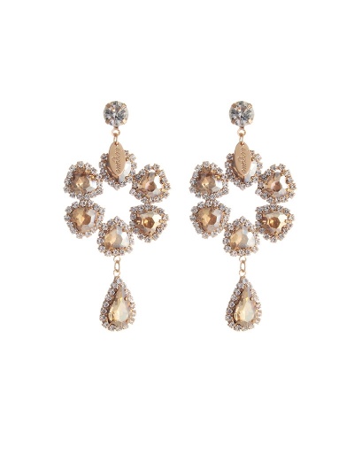 Replica  Crystal Rhinestone Retro Pendant Party Earrings #800241 $12.43 USD for Wholesale