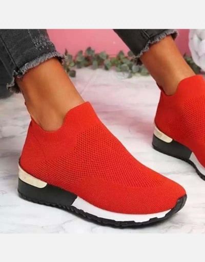 New Knitted Round Toe Running Shoes Women #800245 $21.01 USD, Wholesale Fashion Sneaker