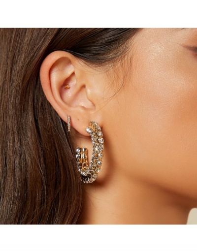 Replica  Geometric Pattern Rhinestone Earrings For Women #800249 $8.78 USD for Wholesale