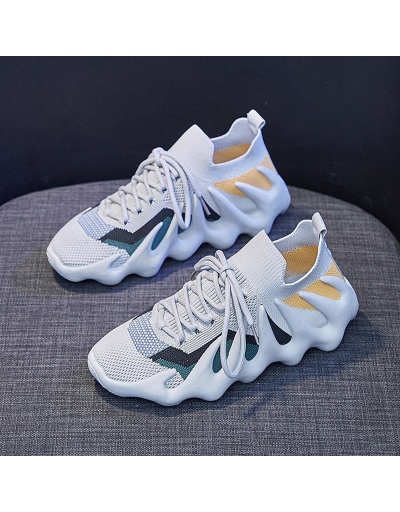 Replica  Color Blocking  Lace Up Unisex Sports Sneakers #800254 $26.27 USD for Wholesale