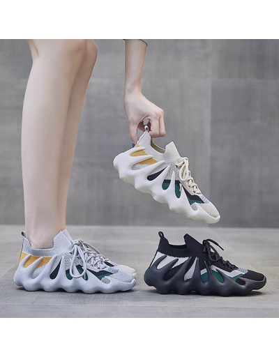 Replica  Color Blocking  Lace Up Unisex Sports Sneakers #800254 $26.27 USD for Wholesale