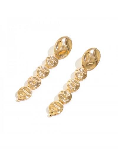 Replica  Metal Decor Irregular Design Pure Color Earrings #800255 $7.34 USD for Wholesale