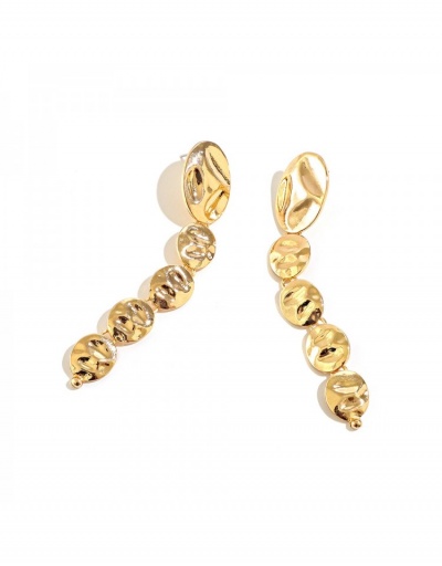 Replica  Metal Decor Irregular Design Pure Color Earrings #800255 $7.34 USD for Wholesale