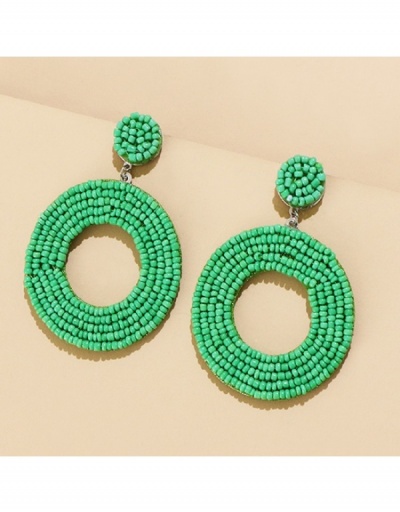 Replica Bohemian Style Beads Round Pendant Earrings For Women #800257 $7.83 USD for Wholesale