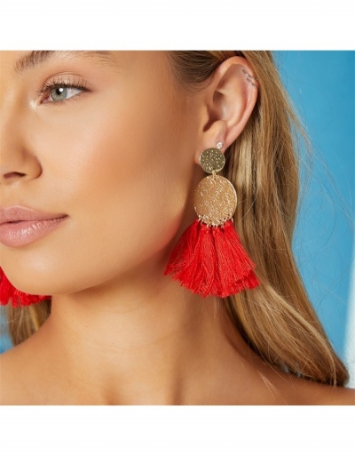 Replica  Metal Decor Tassels Bohemian Style Earrings #800261 $6.94 USD for Wholesale