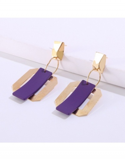  Geometric Pattern Metal Decor Earrings #800267 $5.80 USD, Wholesale Fashion Earrings