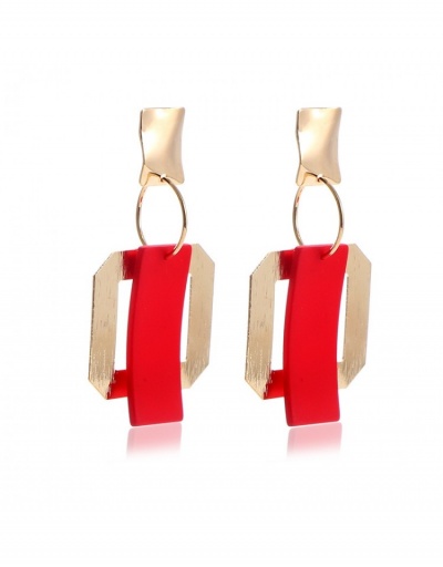 Replica  Geometric Pattern Metal Decor Earrings #800267 $5.80 USD for Wholesale