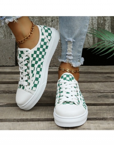 Replica Fashion Plaid Lace Up Sport Shoes #800273 $24.25 USD for Wholesale