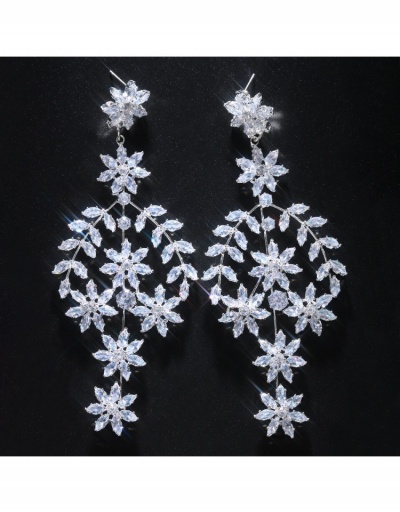 Replica Wedding Retro Flower Splints Long Earrings #800276 $14.07 USD for Wholesale